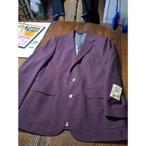 New 38R Regent Burgandy Wine Suit Sports Coat Jacket Blazer NWT Single Breast